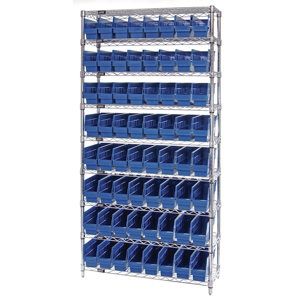 Quantum Storage Systems Wire Shelving Bin System Complete Wire